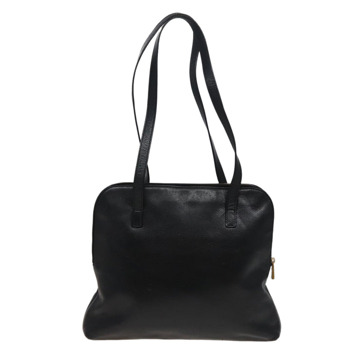 Celine Shoulder Bag Leather Black  78547