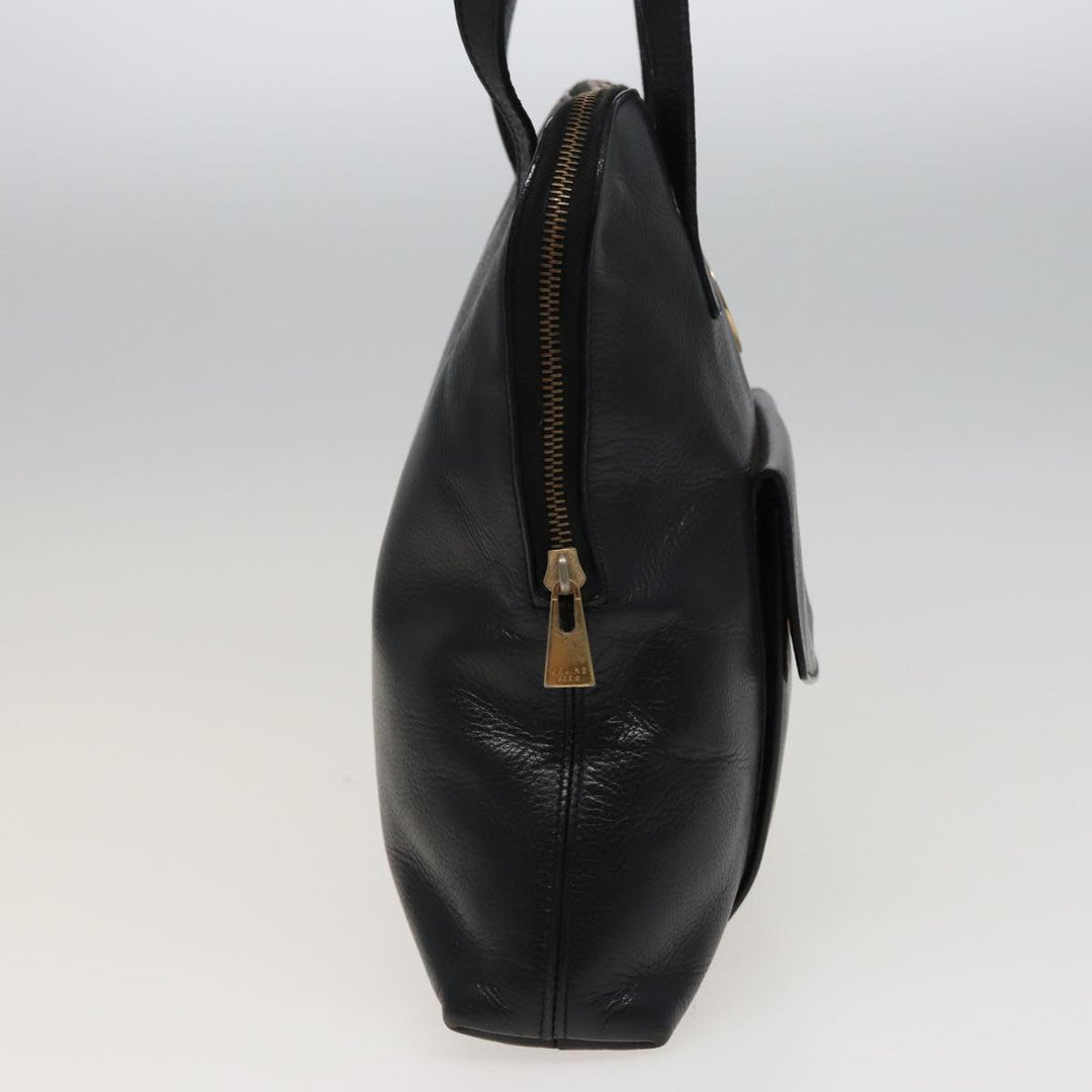 Celine Shoulder Bag Leather Black  78547