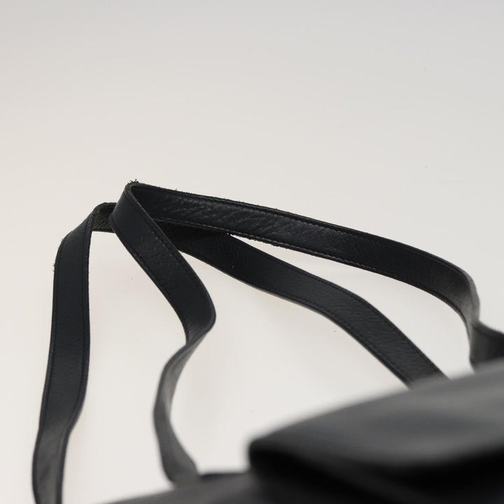 Celine Shoulder Bag Leather Black  78547