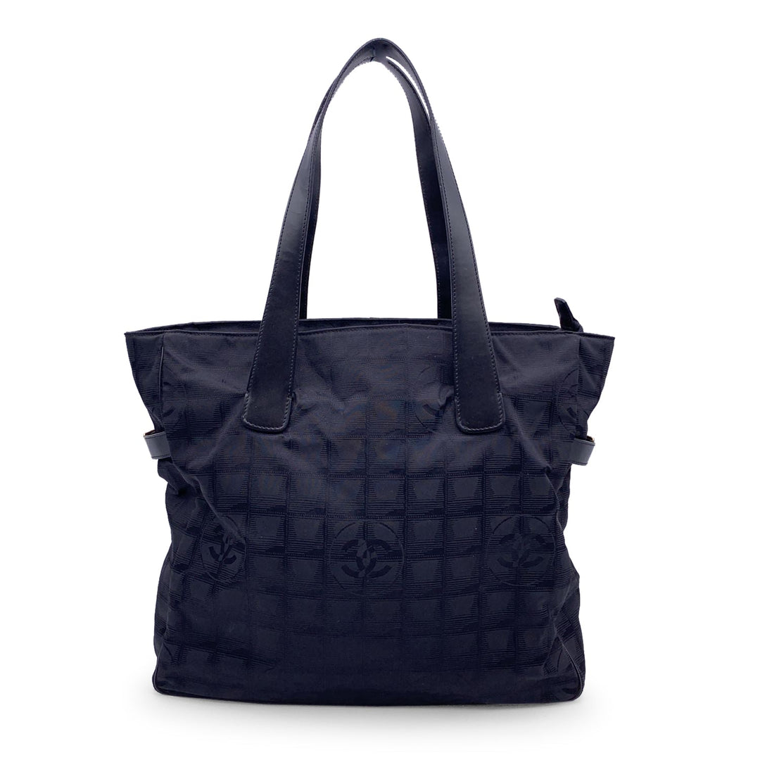 Chanel Black Nylon New Travel Line Tote Shoulder Bag 2000S