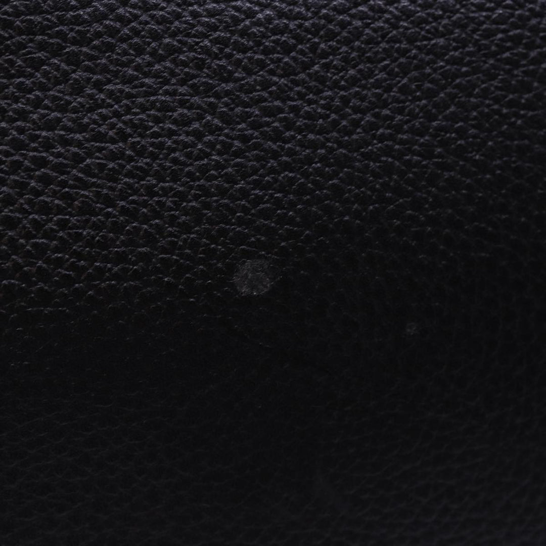 BurberrySs Clutch Bag Leather Black Auth 78604