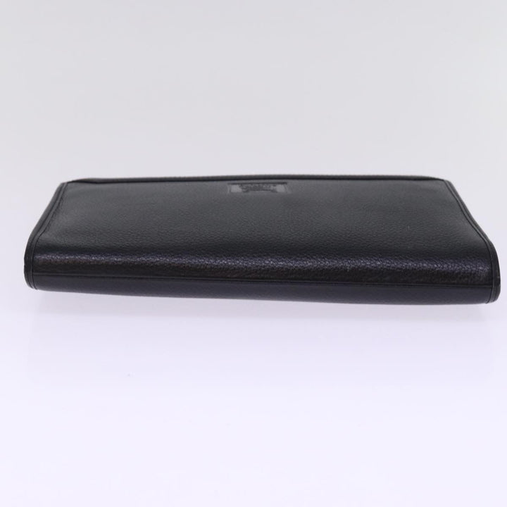 BurberrySs Clutch Bag Leather Black Auth 78604