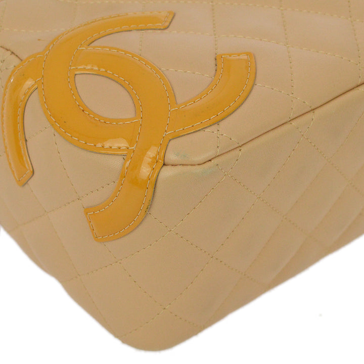 Top Quality Chanel Beige Calfskin Cambon Ligne Handbag