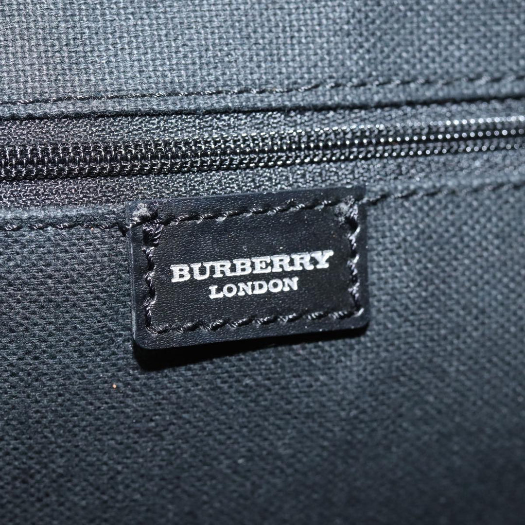 Burberry Nova Check Shoulder Bag Suede Beige Black Auth 78849