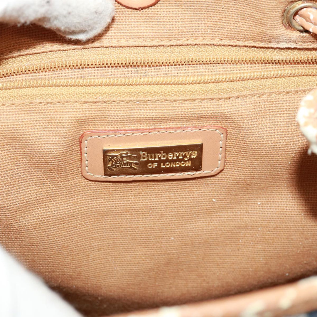 BurberrySs Nova Check Shoulder Bag PVC Leather Blue Auth 78851