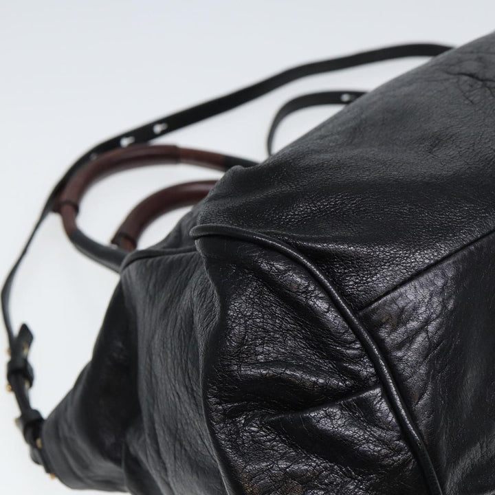 Chloe Etel Hand Bag Leather 2way Black 78862
