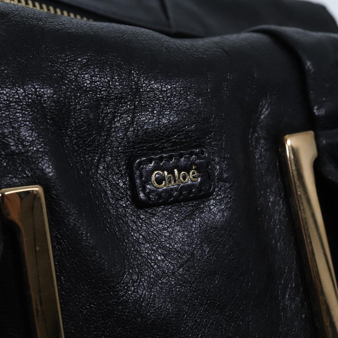 Chloe Etel Hand Bag Leather 2way Black 78862