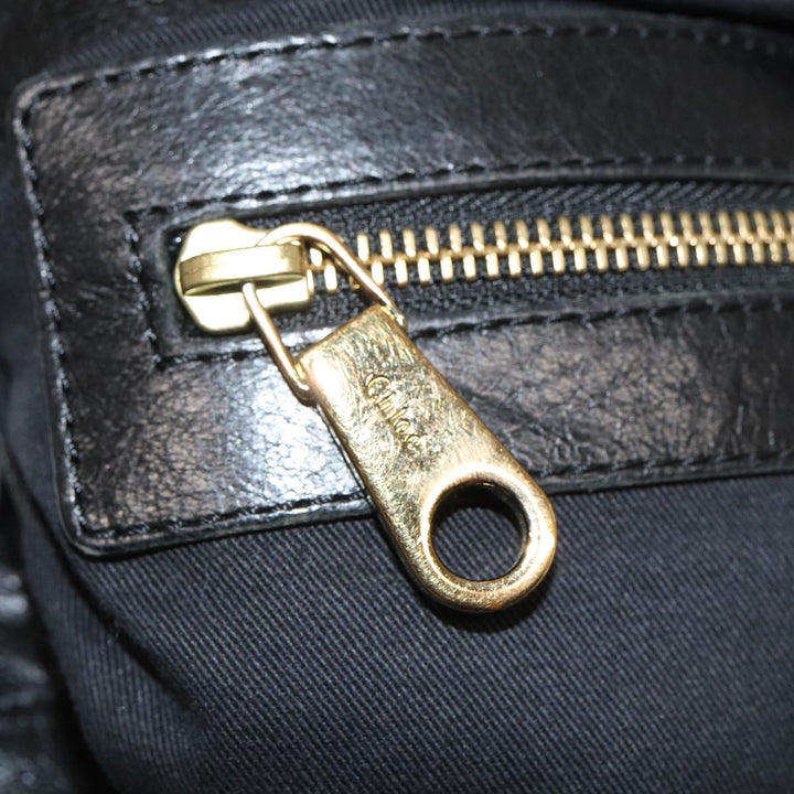 Chloe Etel Hand Bag Leather 2way Black 78862