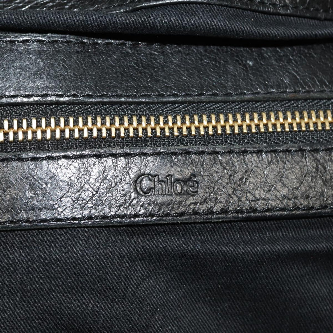 Chloe Etel Hand Bag Leather 2way Black 78862