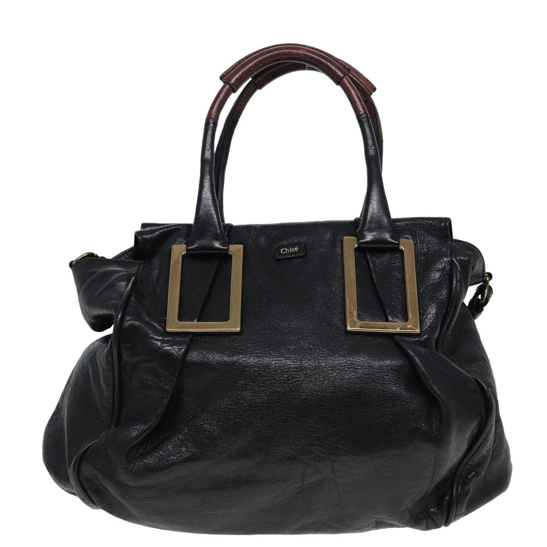 Chloe Etel Hand Bag Leather 2way Black 78862
