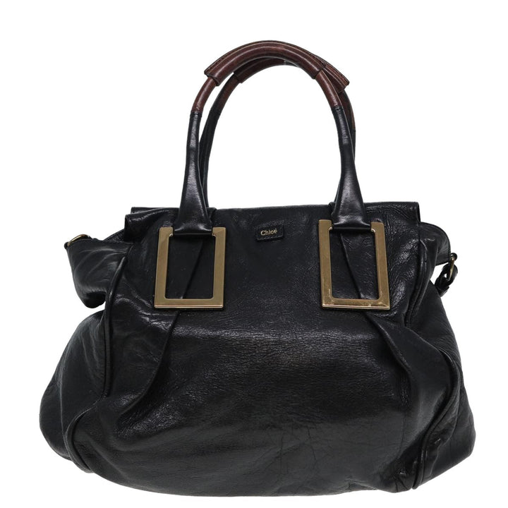 Chloe Etel Hand Bag Leather 2way Black 78862
