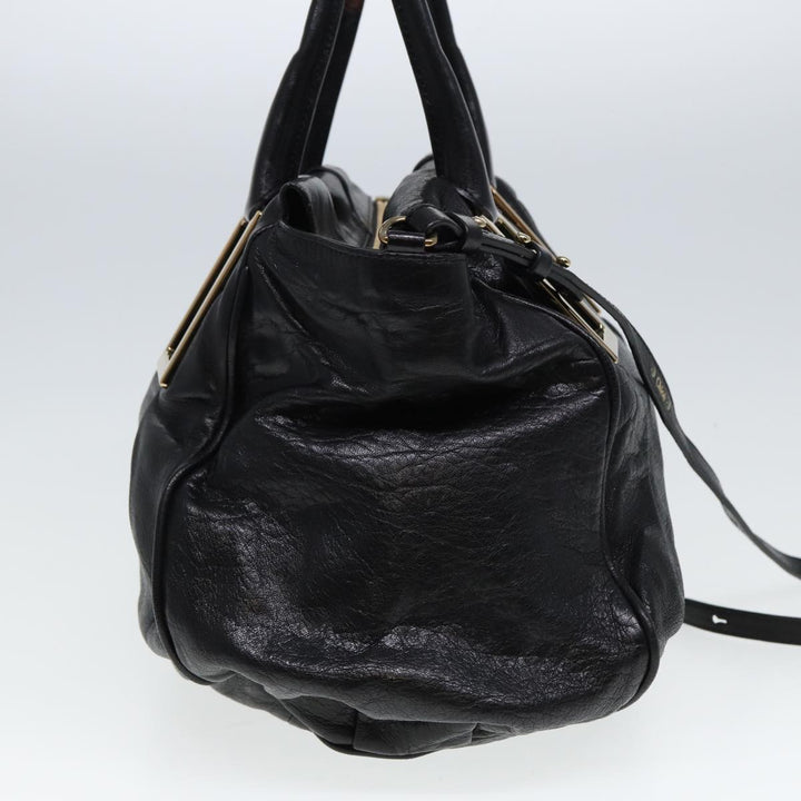 Chloe Etel Hand Bag Leather 2way Black 78862