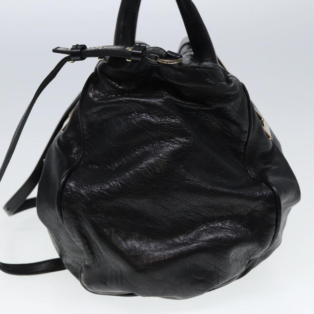 Chloe Etel Hand Bag Leather 2way Black 78862