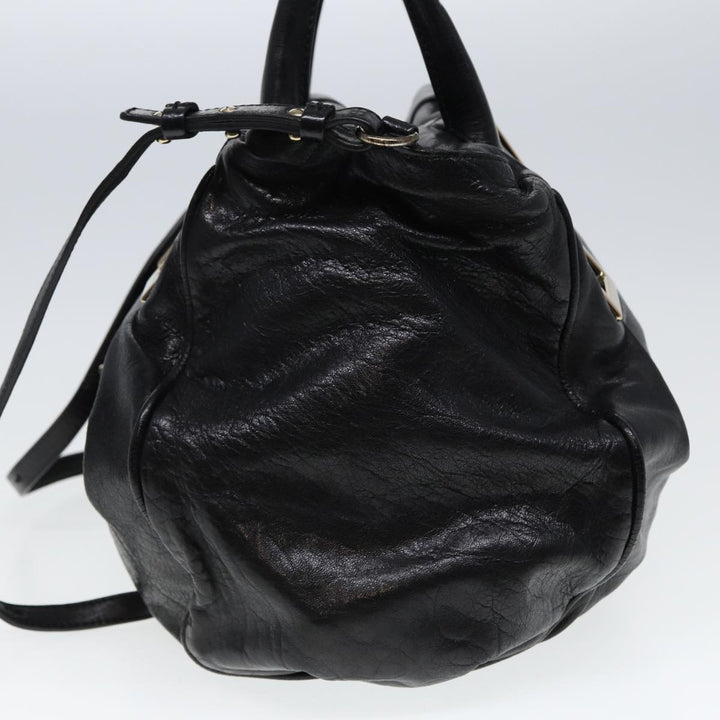 Chloe Etel Hand Bag Leather 2way Black 78862
