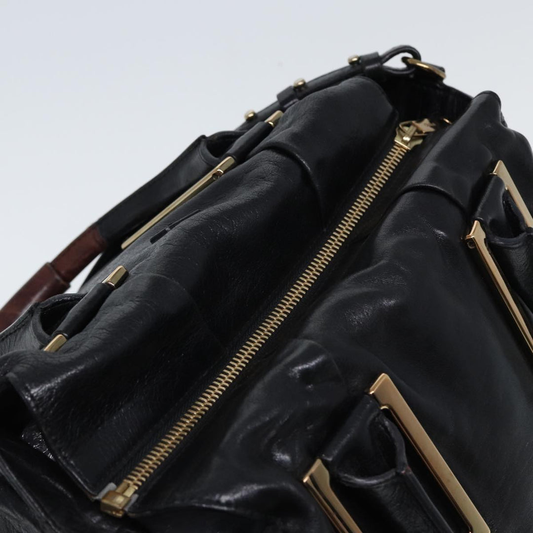 Chloe Etel Hand Bag Leather 2way Black 78862