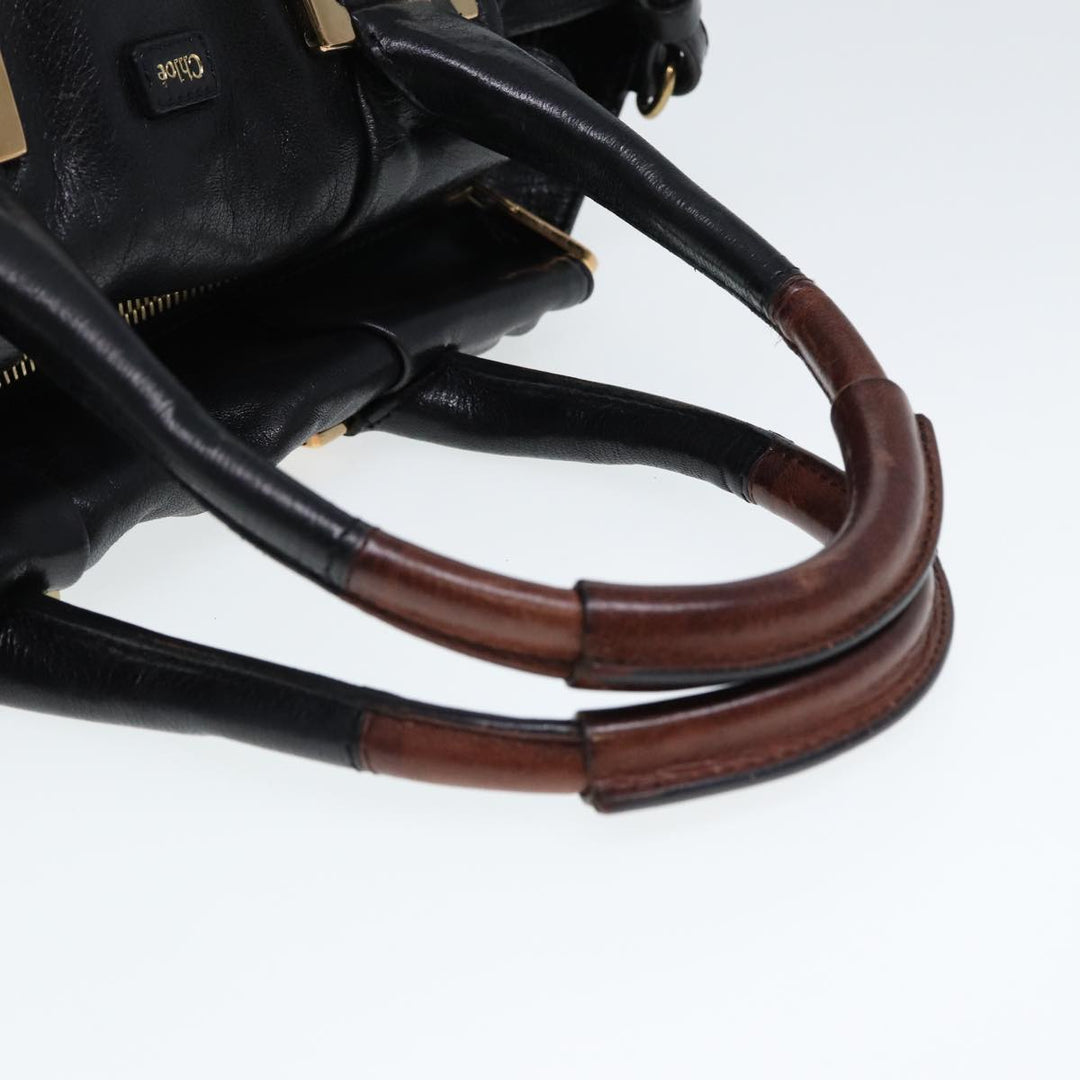 Chloe Etel Hand Bag Leather 2way Black 78862