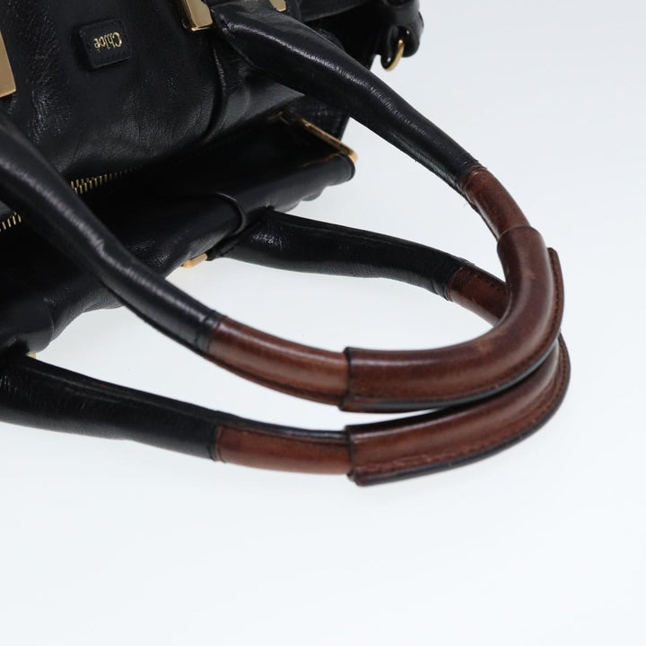Chloe Etel Hand Bag Leather 2way Black 78862