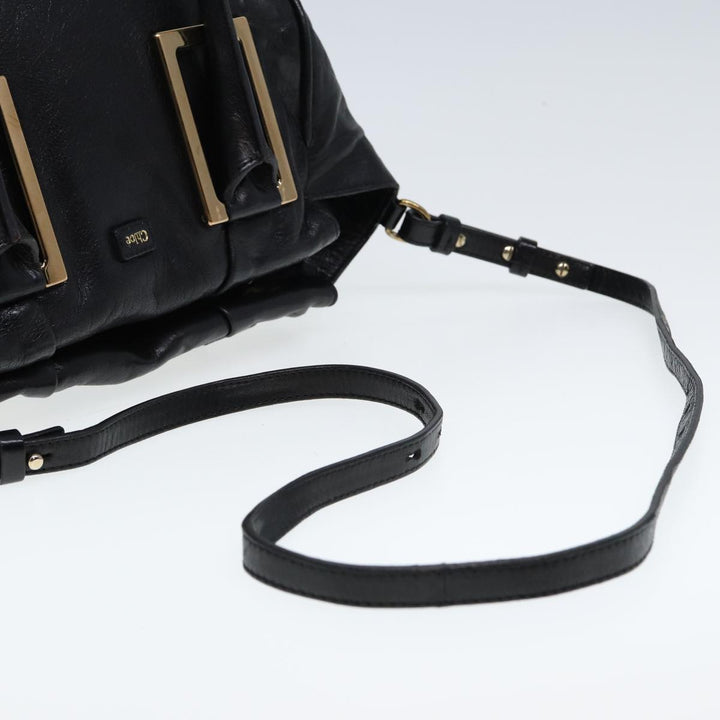 Chloe Etel Hand Bag Leather 2way Black 78862