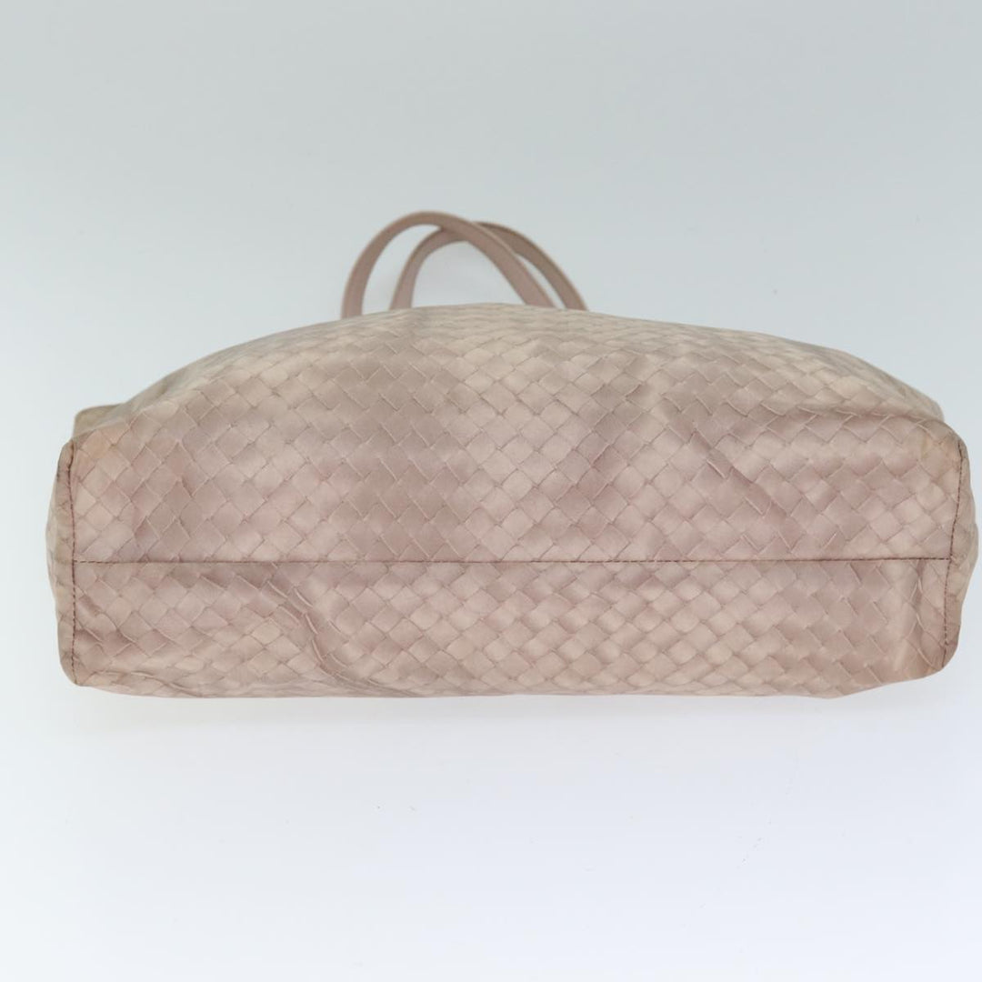 Bottega veneta Tote Bag Nylon Beige Auth 78910