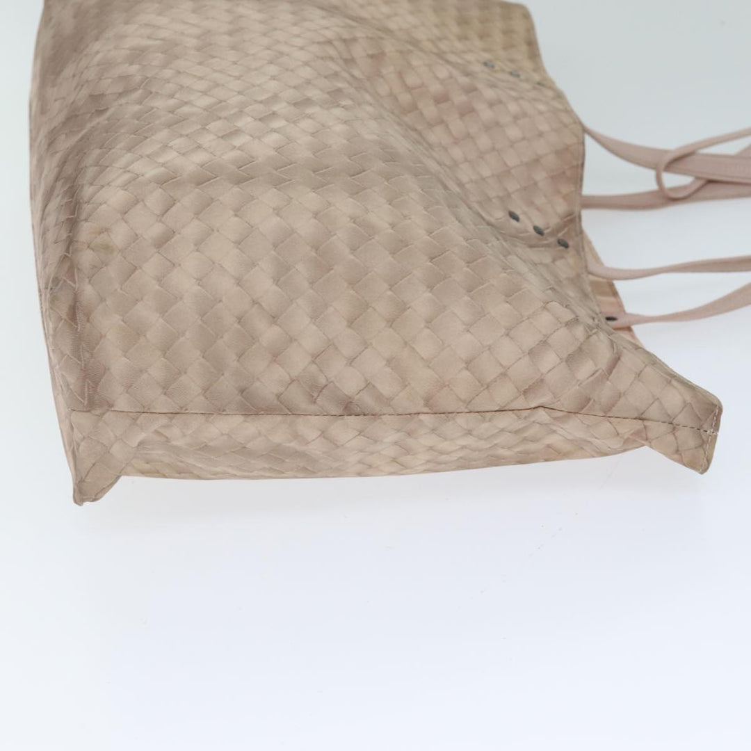 Bottega veneta Tote Bag Nylon Beige Auth 78910