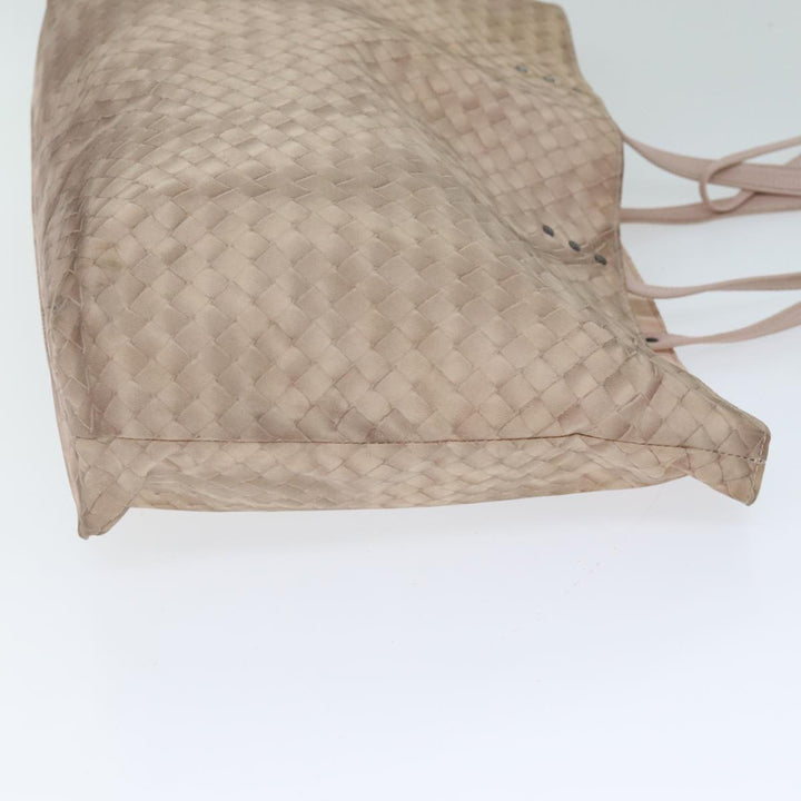 Bottega veneta Tote Bag Nylon Beige Auth 78910