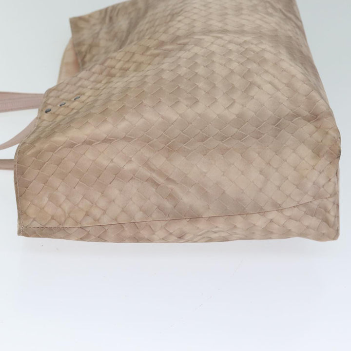Bottega veneta Tote Bag Nylon Beige Auth 78910