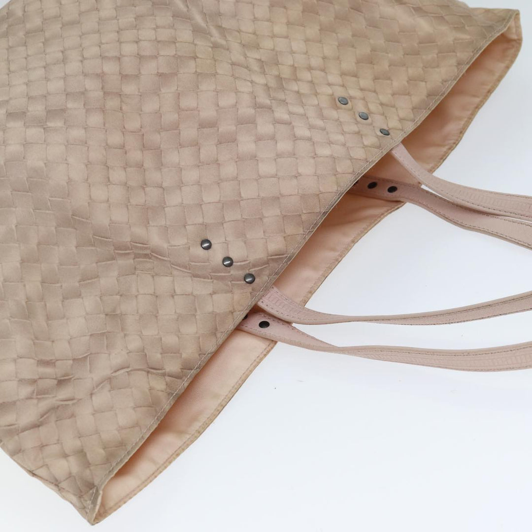 Bottega veneta Tote Bag Nylon Beige Auth 78910