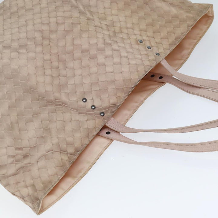 Bottega veneta Tote Bag Nylon Beige Auth 78910