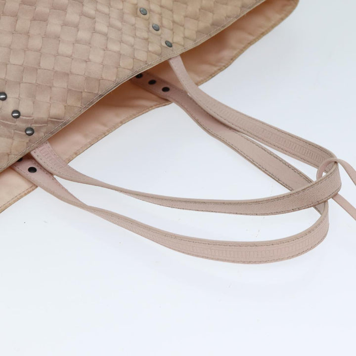 Bottega veneta Tote Bag Nylon Beige Auth 78910