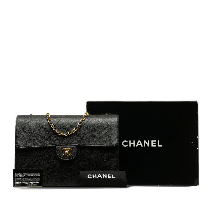 Top Quality Chanel Decamatrasse ingle Flap Gold  Chain Shoulder Bag Black   CHANEL