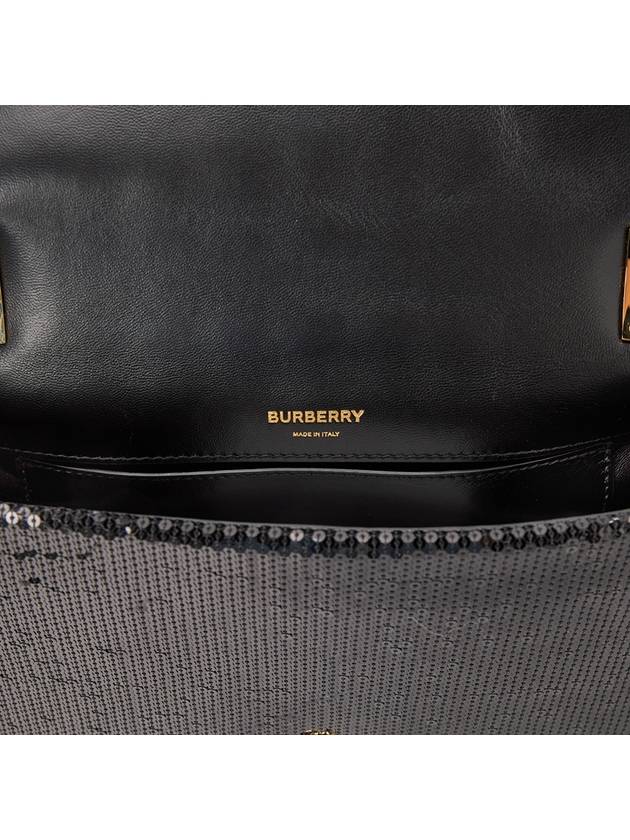 Burberry Lola Sequin Quilted Leather Small Shoulder Bag Black