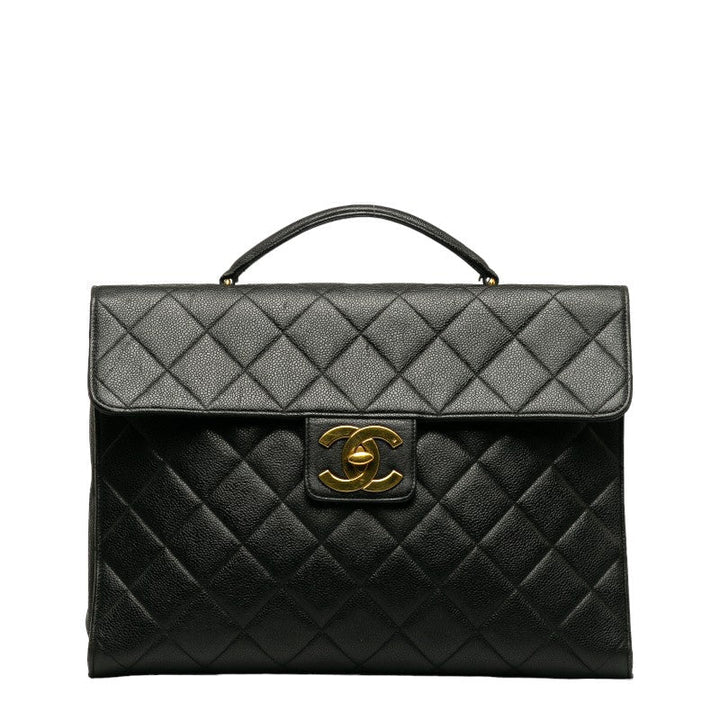 Top Quality Chanel Top Quality Chanel MATRESSE HANDBACK CABIAS SKIN BLACK LADY'S WORKSHOP