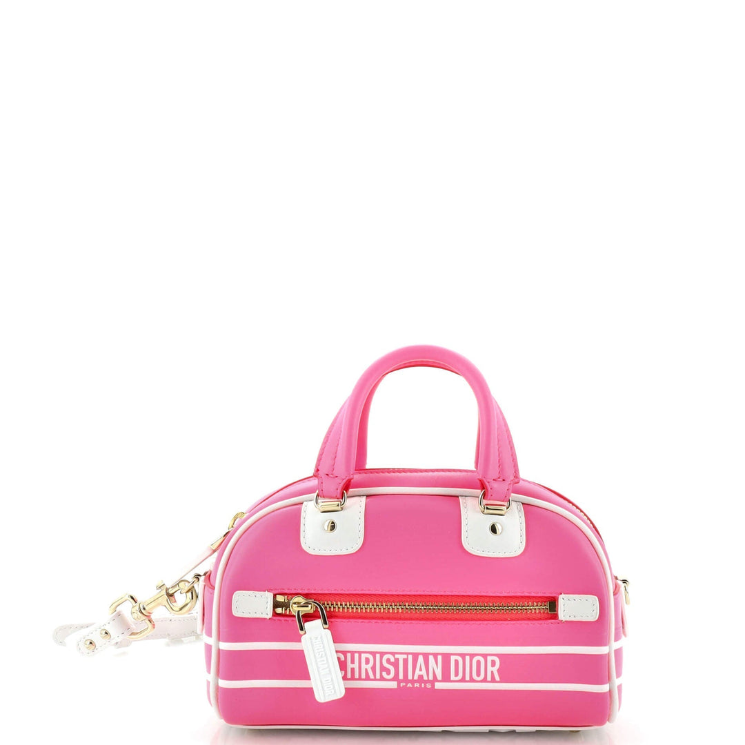 Top quality Dior Vibe Zip Bowling Bag Leather Micro