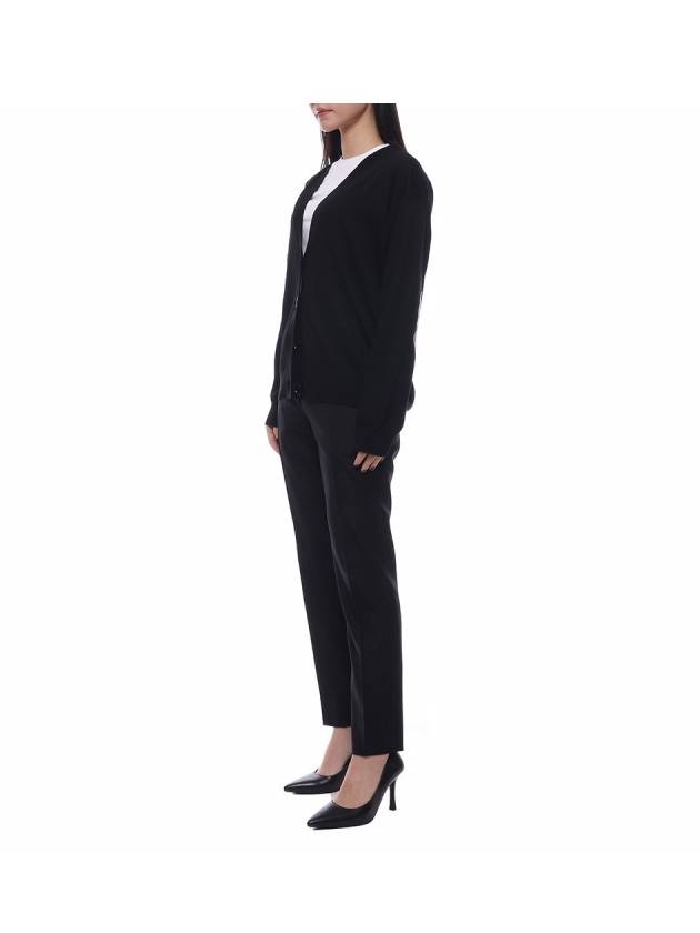 Burberry Dornoch Check Pattern Merino Wool Cardigan Black