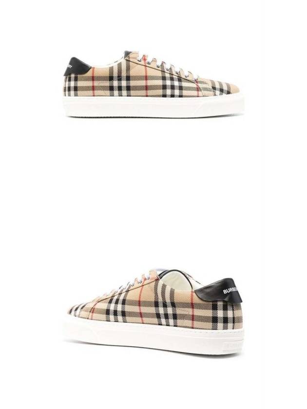 Top Quality Burberry Men's Vintage Check Leather Low Top Sneakers Archive Beige