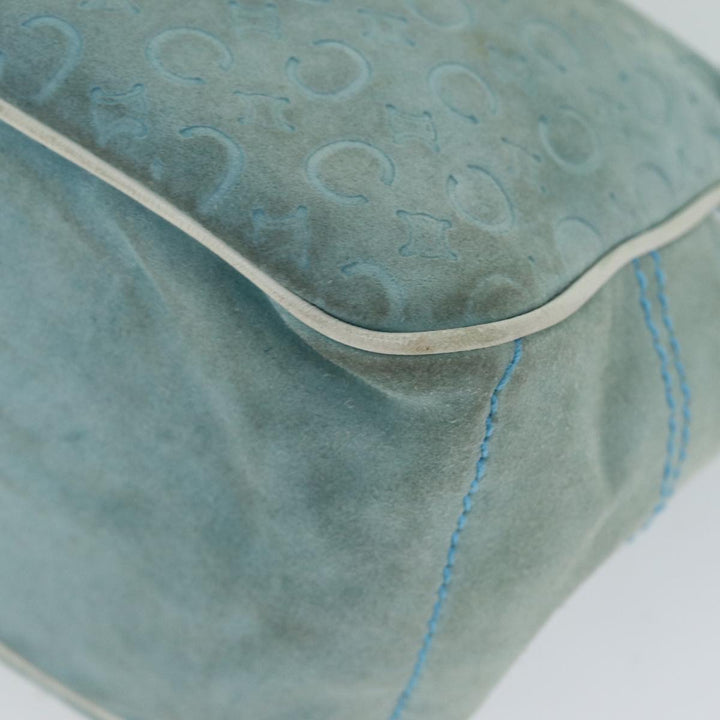 Celine Hand Bag Suede Blue Auth 79185
