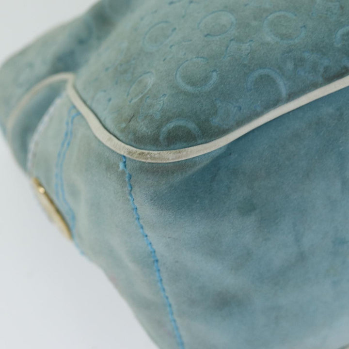 Celine Hand Bag Suede Blue Auth 79185