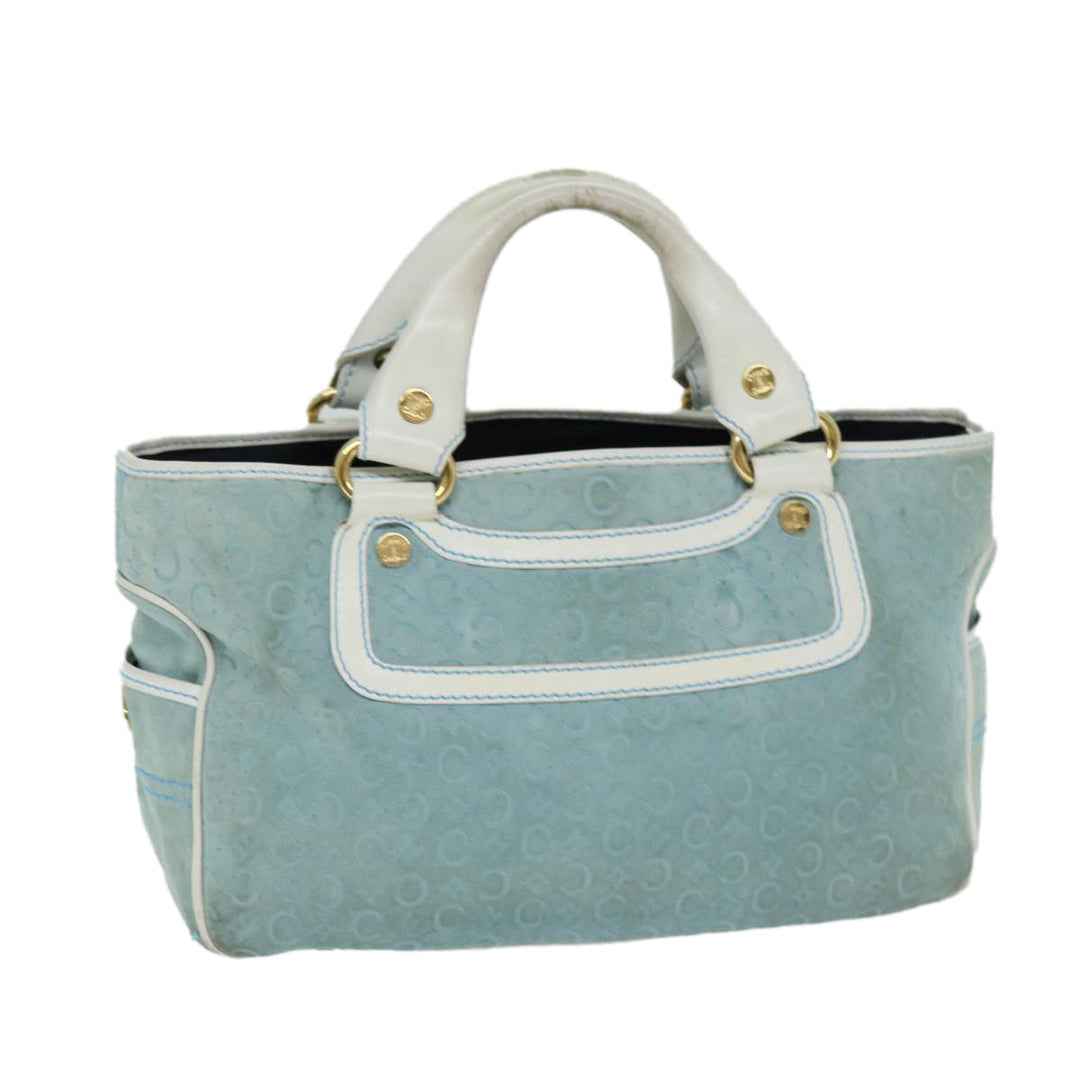 Celine Hand Bag Suede Blue Auth 79185