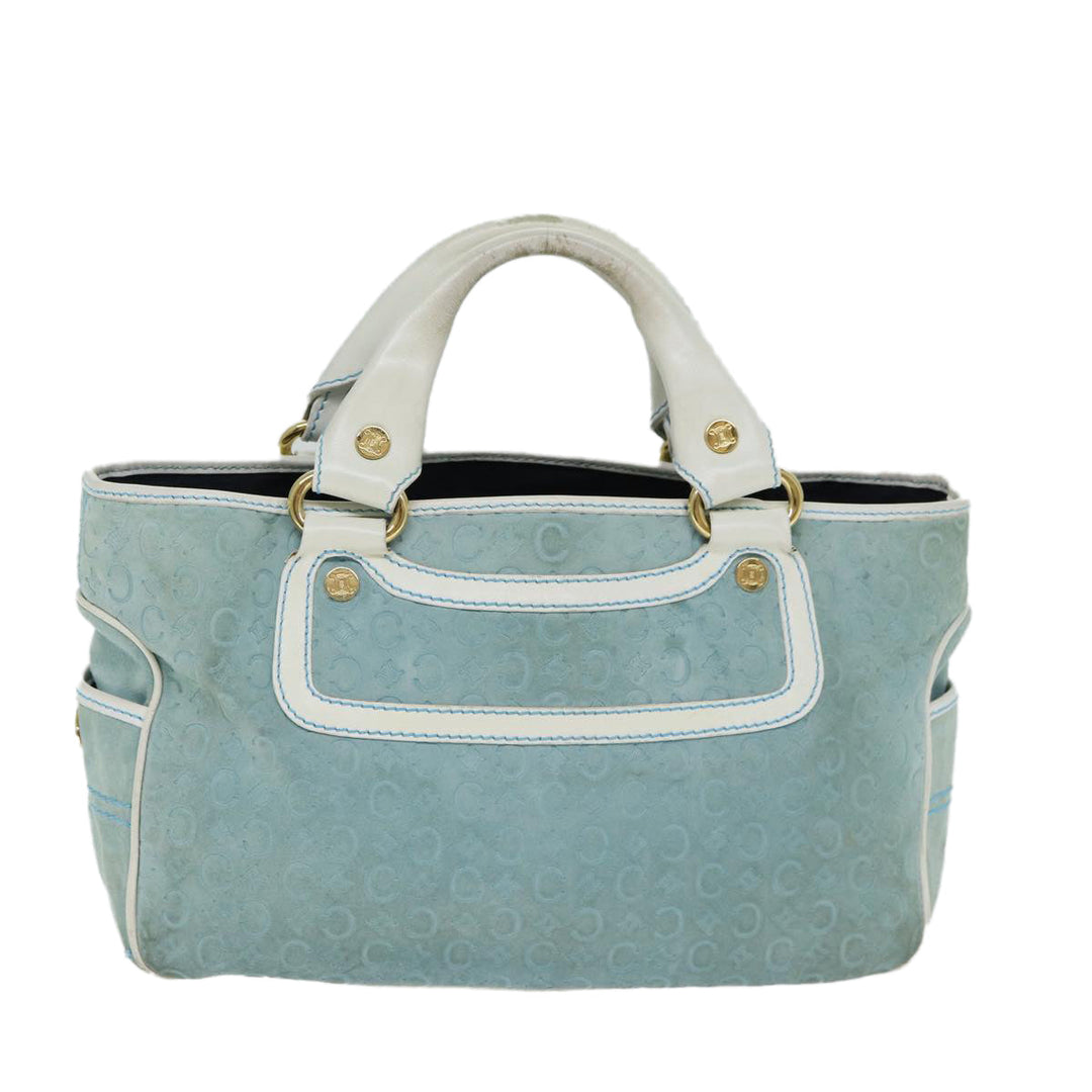 Celine Hand Bag Suede Blue Auth 79185