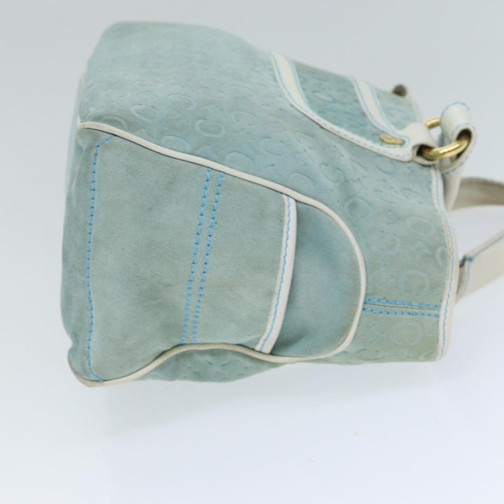 Celine Hand Bag Suede Blue Auth 79185