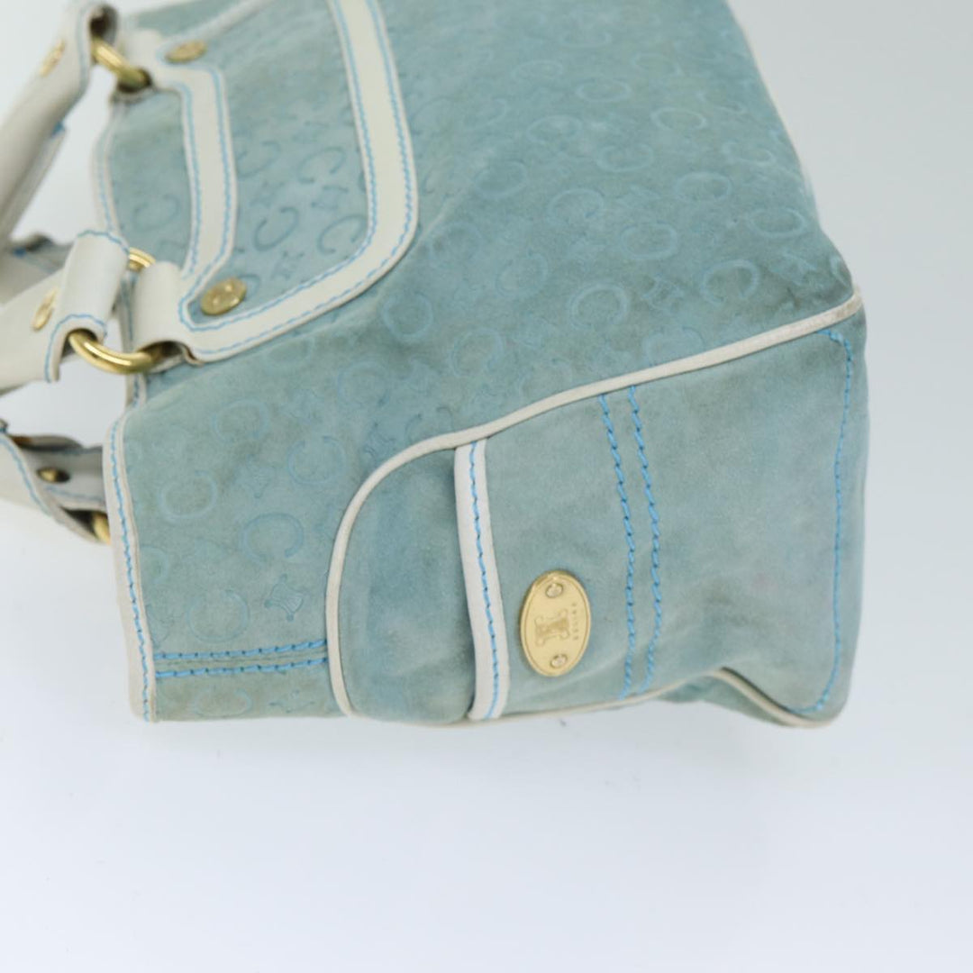 Celine Hand Bag Suede Blue Auth 79185