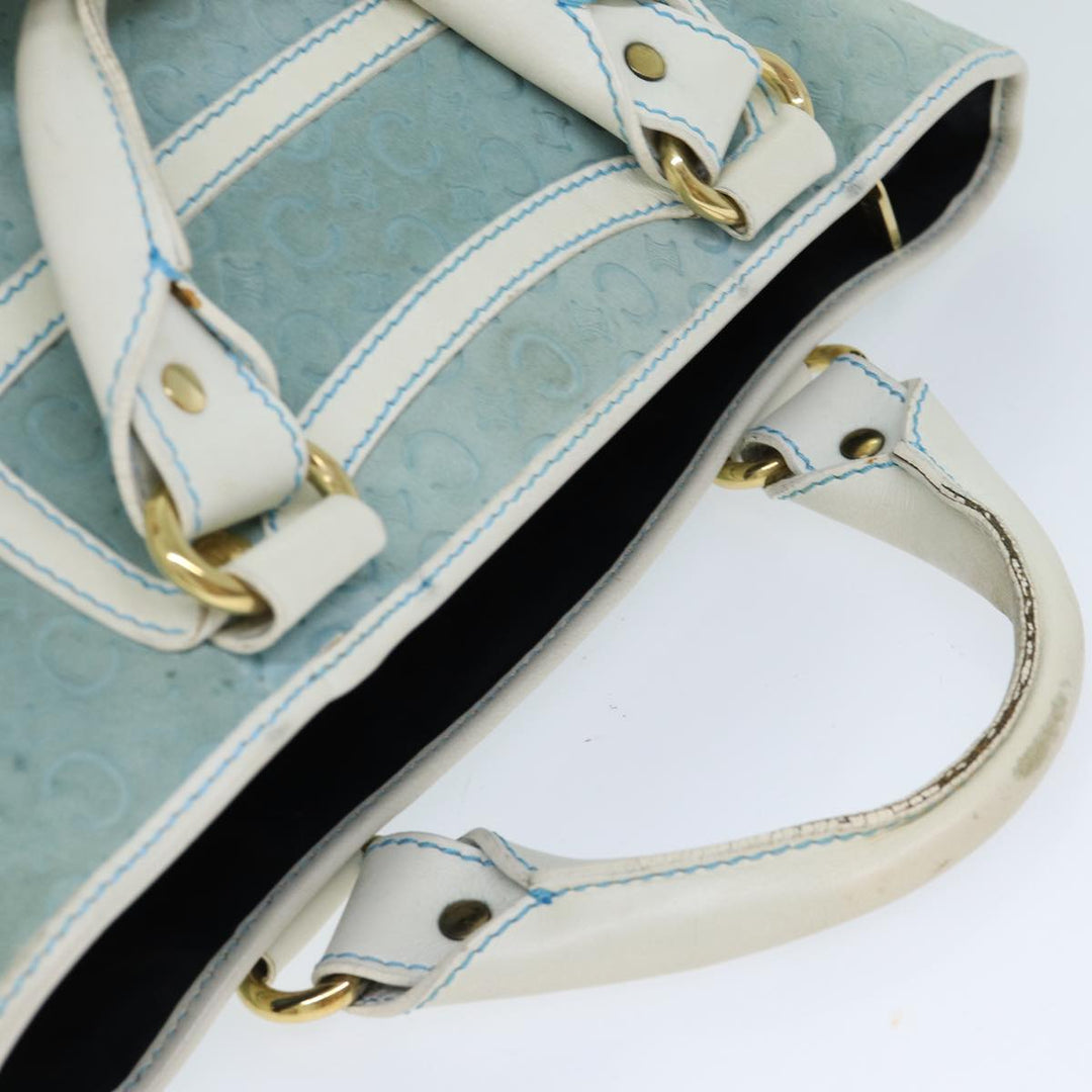 Celine Hand Bag Suede Blue Auth 79185
