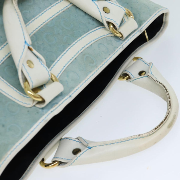Celine Hand Bag Suede Blue Auth 79185