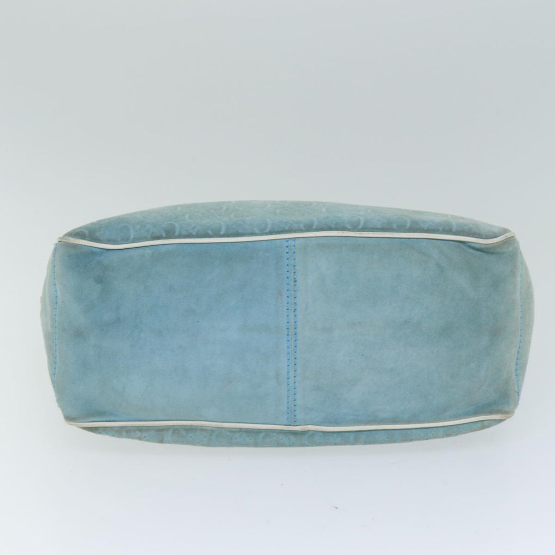 Celine Hand Bag Suede Blue Auth 79185