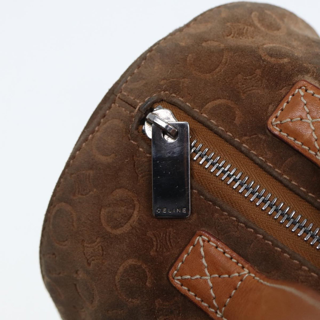 Celine C Macadam Canvas Hand Bag Brown Auth 79190