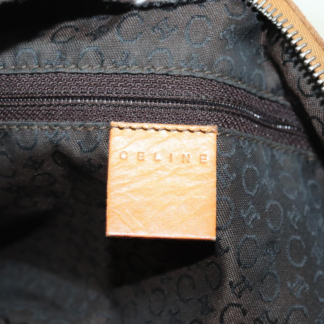 Celine C Macadam Canvas Hand Bag Brown Auth 79190