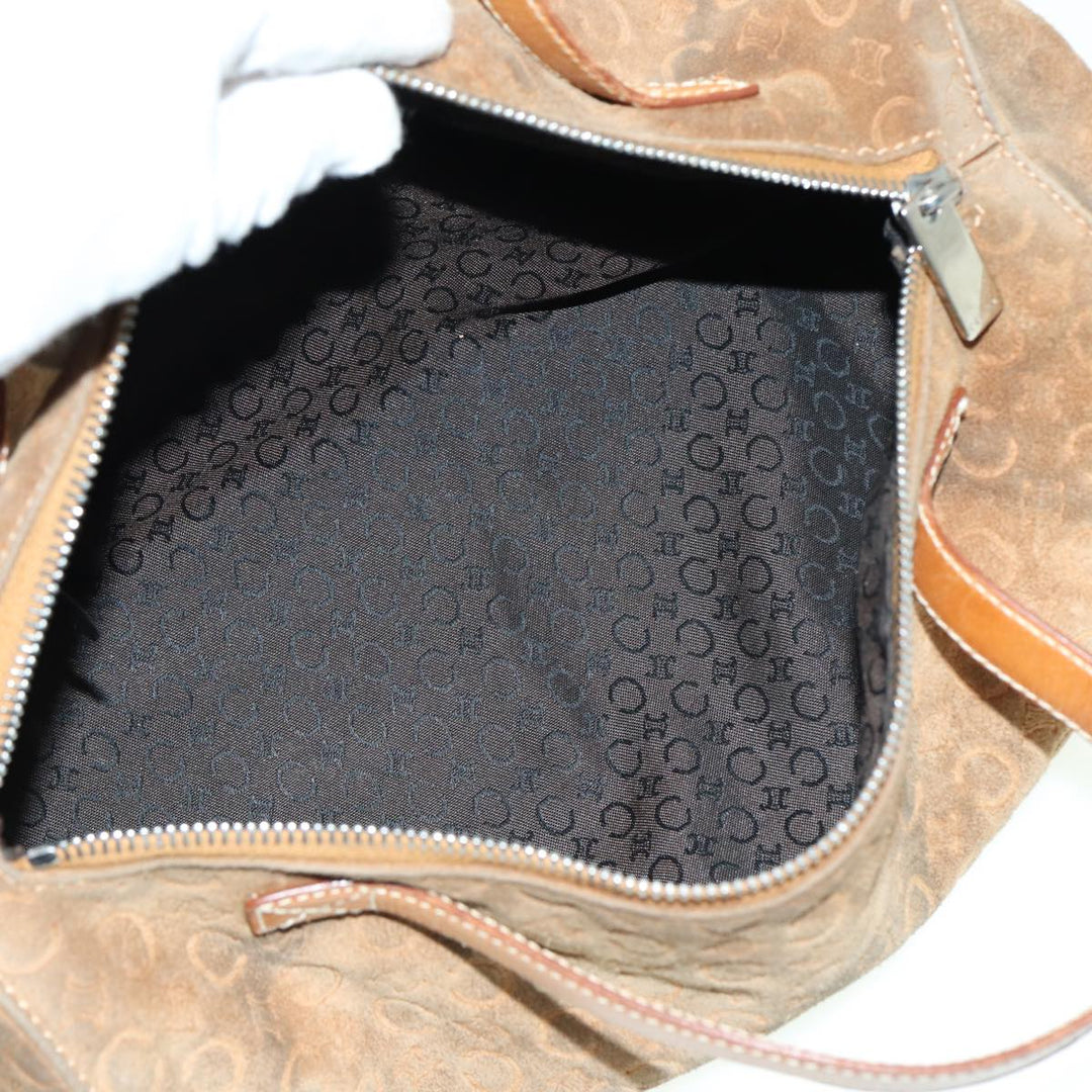 Celine C Macadam Canvas Hand Bag Brown Auth 79190