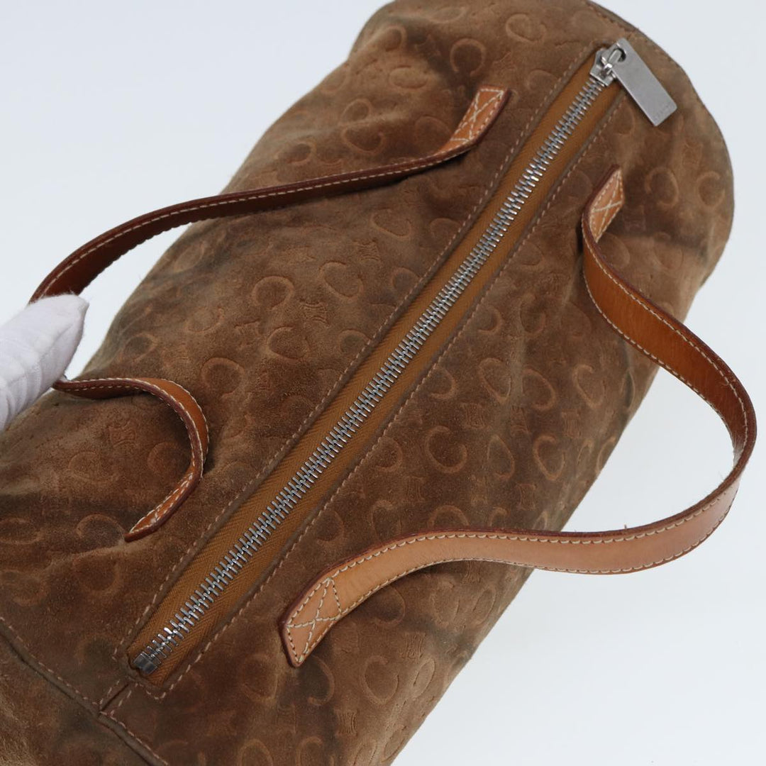 Celine C Macadam Canvas Hand Bag Brown Auth 79190