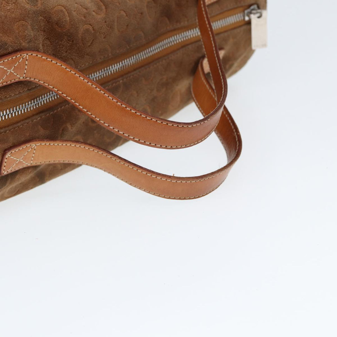 Celine C Macadam Canvas Hand Bag Brown Auth 79190