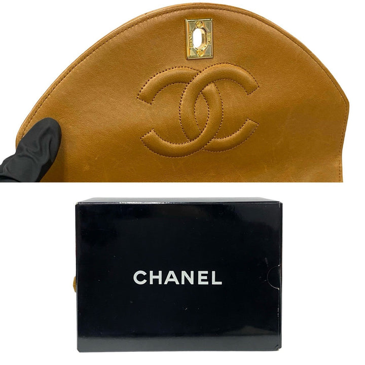 Top Quality Chanel Lambskin Matelasse Chain Shoulder Bag Brown